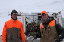 Dillon and Mike showing off the pheasants.