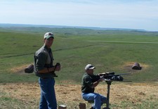 Ben spotting while Mark shoots the dogs.