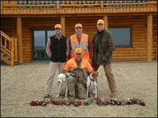 A few out of state hunters and their dogs.