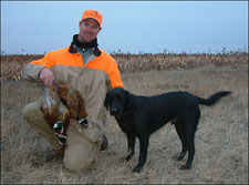 Black lab and a daily limit of pheasants.